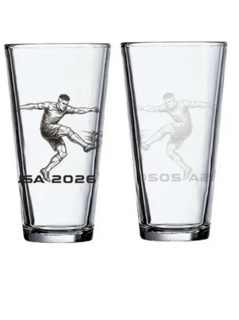 World Cup USA Soccer Novelty Glassware